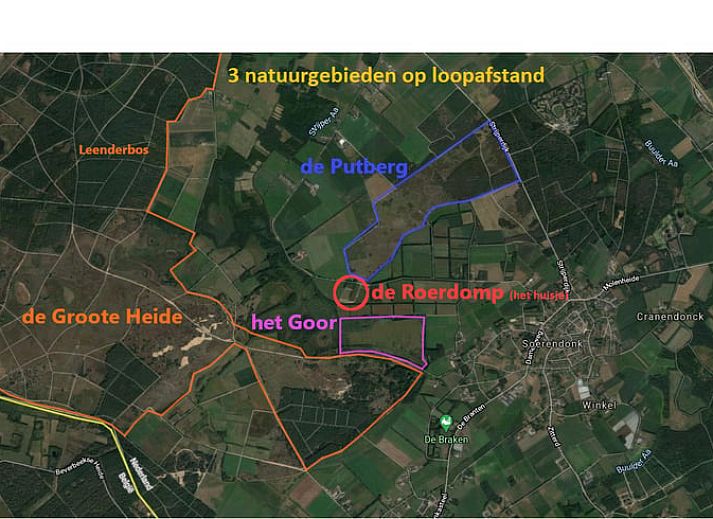 Schlafzimmer mit Blick auf die Natur im Ferienhaus in Soerendonk, Kempen.