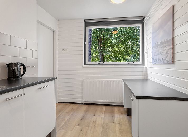 Comfortable sitting area in Het Vennenbos bungalow, ideal for relaxation in Hapert.