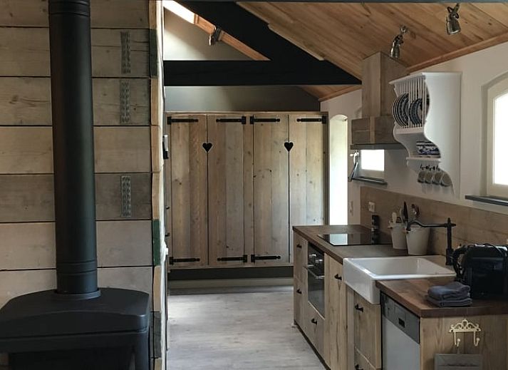 Cozy living room in Holiday home in Oisterwijk, North Brabant, with fireplace and comfortable seating area for a relaxing stay.