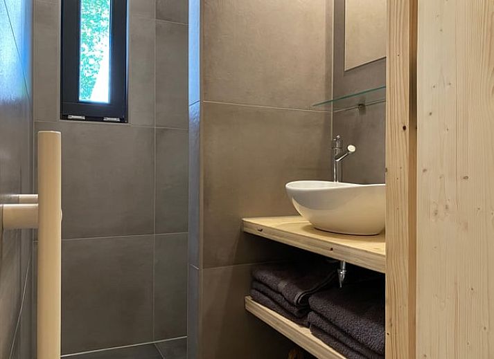 Beruhigender Blick auf den See bei Ferienhaus in Oisterwijk, umgeben von gruenen Waeldern im Herzen von Brabant, Nordbrabant.