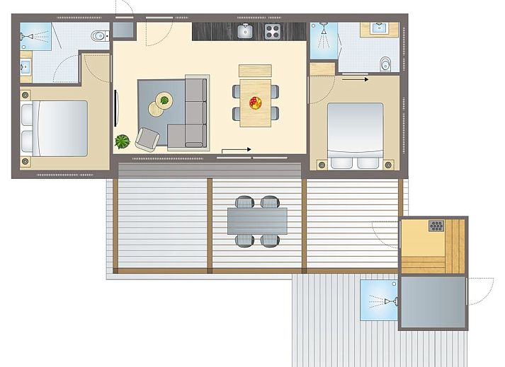 Unterkunft 420237 - Bungalow Hart van Brabant - 4-persoons wellnesslodge | 4BW