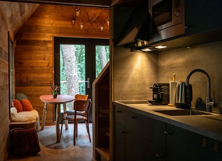 Veranda with hot tub at Huisje in Oisterwijk, vacation home in the Heart of Brabant.