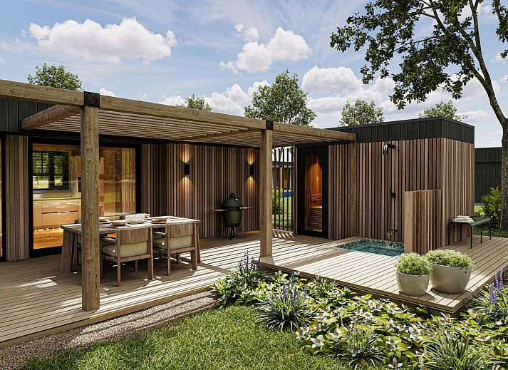 Moderne binnenruimte van Vrijstaande woning in Oisterwijk, vakantiehuis in Hart van Brabant, Noord Brabant.