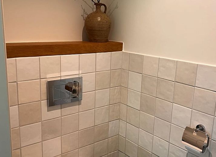 Buitenterras van vakantiehuis in Udenhout, omgeven door groen, Hart van Brabant.