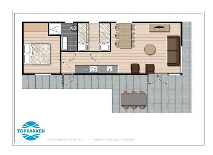 Rialto 5 Personen Ferienhaus in Cromvoirt mit sonniger Terrasse, Hart van Brabant, Nordbrabant.