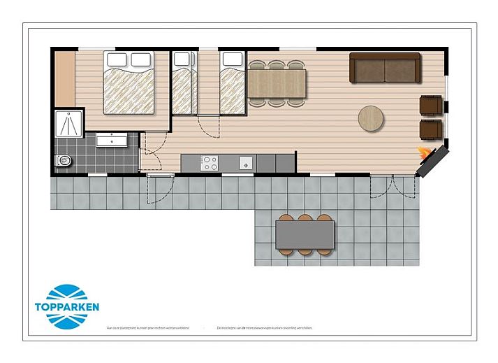 Ferox 5 persons vacation home with terrace in Cromvoirt, Heart of Brabant, North Brabant surrounded by nature.