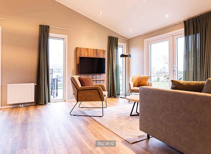 Plattegrond van Leijhoeve 6 personen in Cromvoirt, Hart van Brabant, toont indeling van het vakantiehuis.