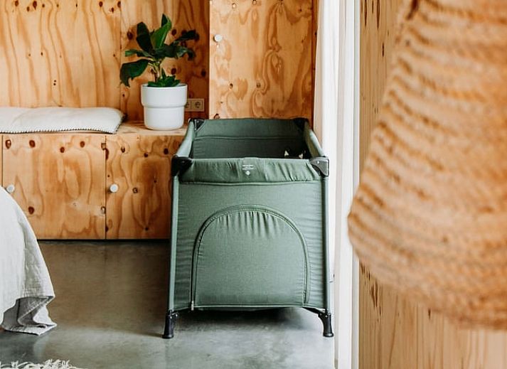 Charming entrance to Holiday home in Chaam, North Brabant with wooden facade and veranda in Heart of Brabant.