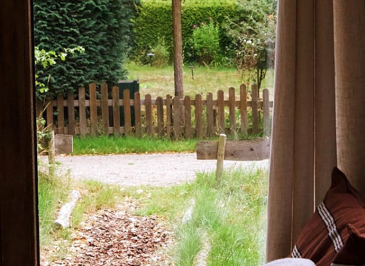 Verlichte avondveranda van Vakantiehuis in Diessen, Hart van Brabant, voor ontspannen avonden.