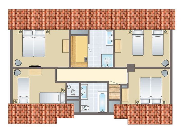 Exterior of the 12-person vacation home Kaatsheuvel, located in Hart van Brabant, North Brabant.