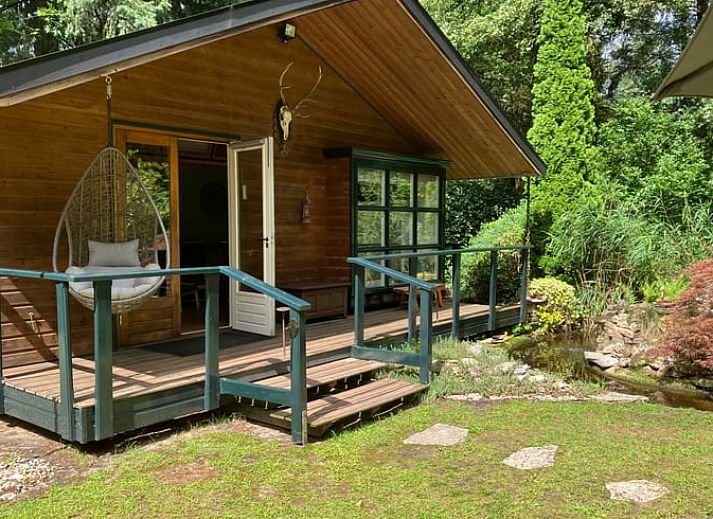 Vakantiehuis in Nuenen, een sfeervolle chalet in Hart van Brabant, Noord Brabant, omgeven door weelderige natuur.