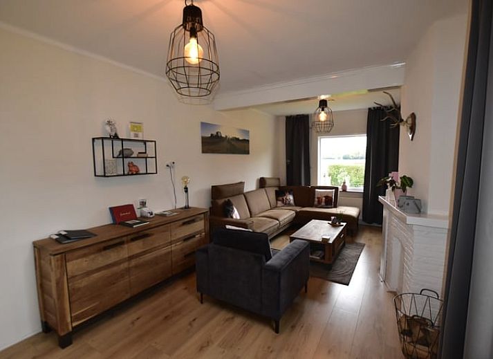 Gemuetliches Wohnzimmer des Huisje in Loon op Zand, Ferienhaus in Hart van Brabant, Nordbrabant.