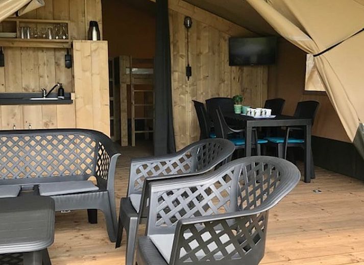 Comfortabele stapelbedden in Vakantiehuisje in De Moer, Hart van Brabant, Noord Brabant, ideaal voor een gezin in de vakantiewoning.