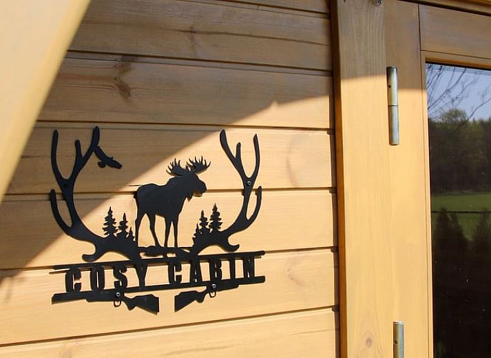 Gezellige glamping lodge bij Vakantiehuis in Overloon, Noordoost Brabant, met uitzicht op groene omgeving.