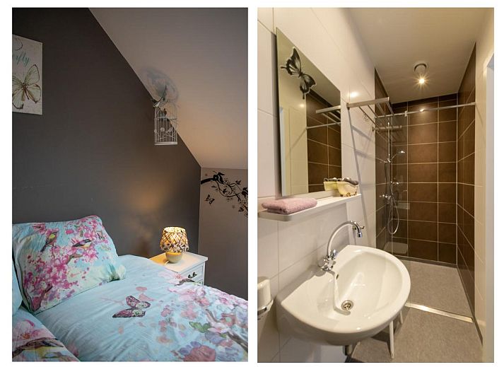 Innenraum der Lodge Slabroek in Uden, Nordbrabant, mit gemuetlicher Sitzecke und Bar fuer Gaeste.