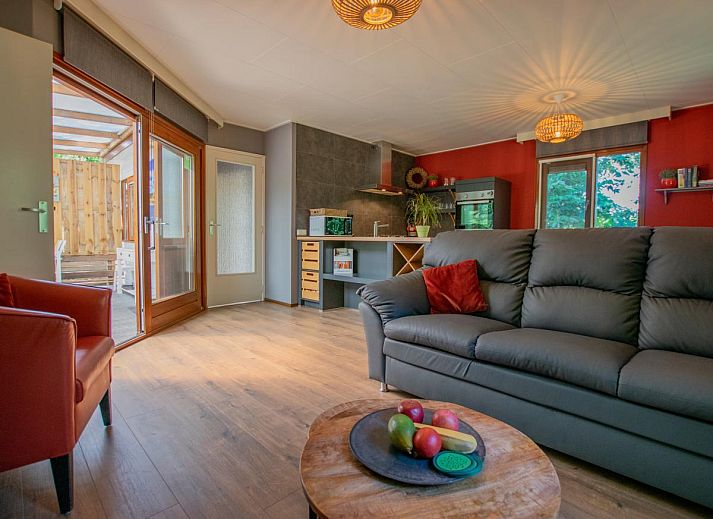 White Bungalow vacation home with veranda in Uden, Northeast Brabant, North Brabant.