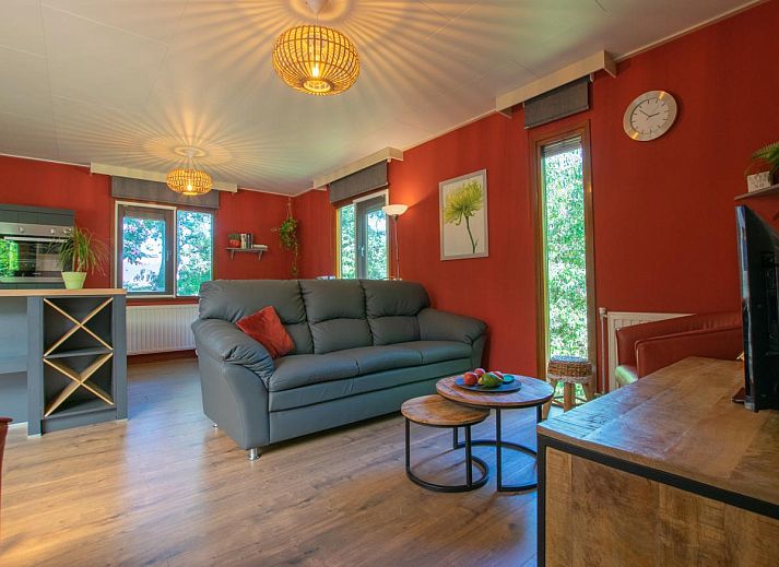 White Bungalow vacation home with veranda in Uden, Northeast Brabant, North Brabant.