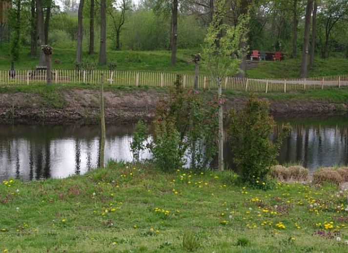 Beautiful view of pond at Cottage in Escharen, vacation home in northeast Brabant.