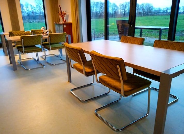 Natuurlijke kunst in Vakantiehuis in Erp, Noord Brabant, groene wanddecoratie.