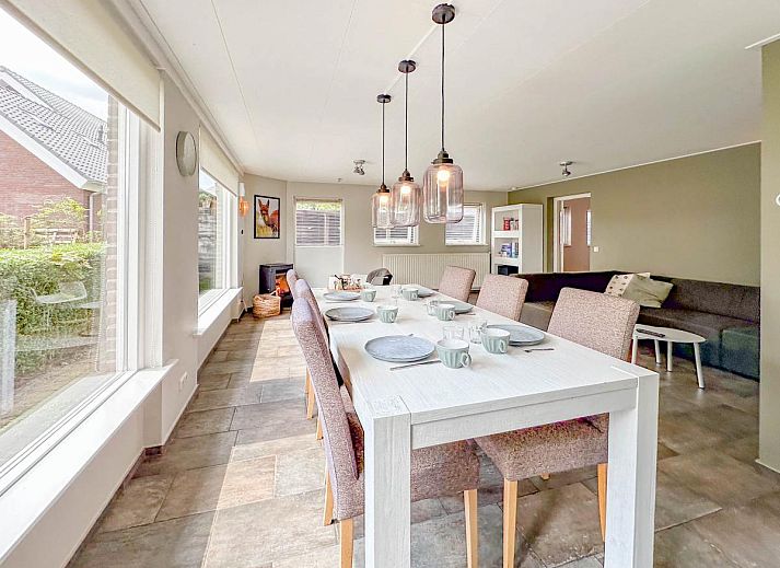 Cozy terrace of Alpacafarm Vorstenbosch vacation home in green Vorstenbosch, North Brabant.