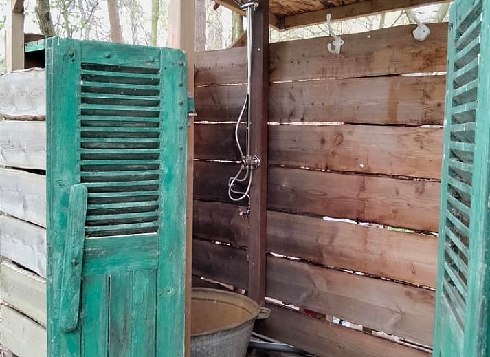 View from the tent of Holiday home in Sint-Oedenrode, surrounded by trees.