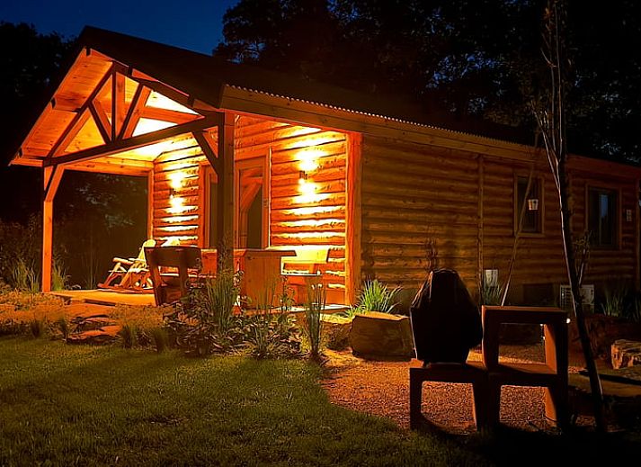 Cozy kitchen and dining area in Holiday Home in Ledeacker, Northeast Brabant with wooden interior and modern amenities.