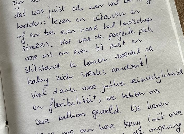 Gaestebuch mit Zeichnungen in Ferienhaus in Gilze, Westbrabant, Nordbrabant.