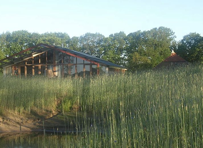 Sfeervolle woonkamer in Vakantiehuis in Gilze met kleurrijke tulpen, gelegen in West Brabant, Noord Brabant.