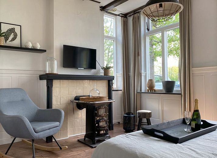 Attraktives Schlafzimmer in einem Ferienhaus in Hoogerheide, Westbrabant.