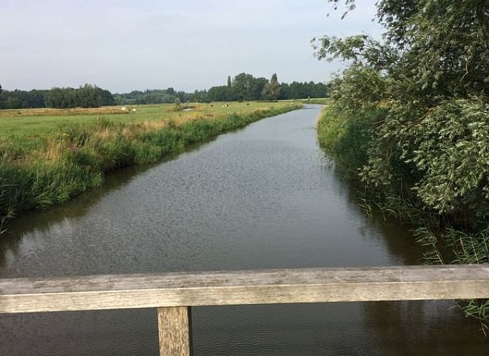 Ferienhaus in Rijsbergen, umgeben von Herbstlaub in den Waeldern von West-Brabant, Nord-Brabant.