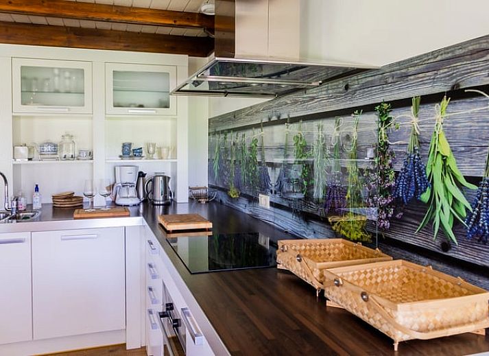 Blick auf die gruene Umgebung von Huisje in Sprundel, einem Ferienhaus in Westbrabant.