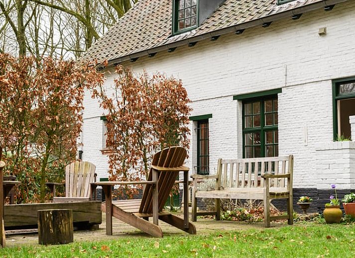 Gezellig terras bij Huisje in Putte, vakantiehuis in West Brabant, Noord Brabant.