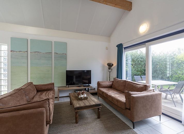 Gemuetliches Wohnzimmer in Ooghduyne 187 Julianadorp aan zee, Ferienhaus an der Nordseekueste, Nordholland.