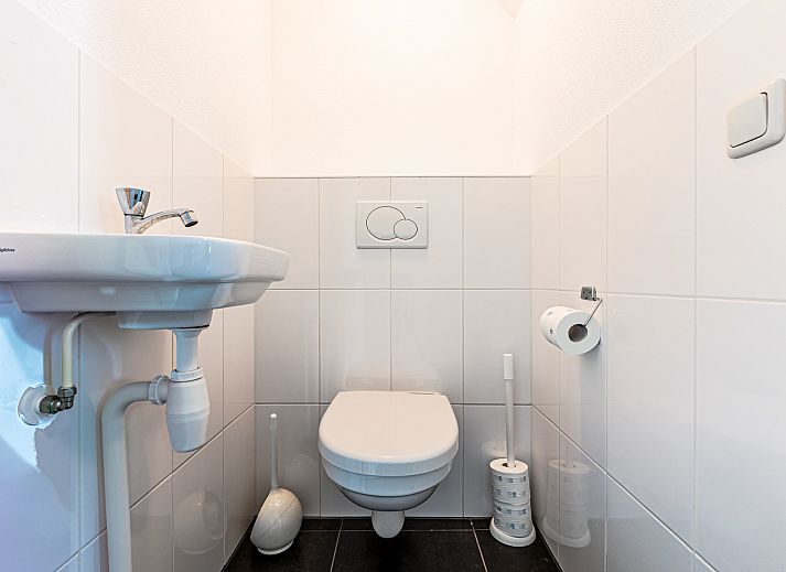 Achtertuin en terras van Vrijstaande woning in Julianadorp, vakantiehuis aan de Noordzeekust, Noord-Holland.