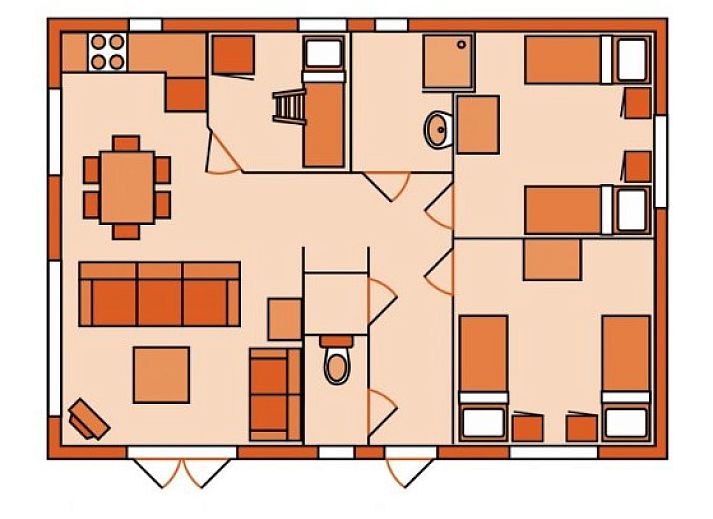 Unterkunft 4503174 - Ferienhaus Noordzeekust - Vrijstaande chalet EM6