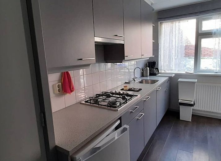 Backsteinfassade von Zomerhuisjes de Bels, Ferienhaus in Egmond aan Zee, Nordseekueste.