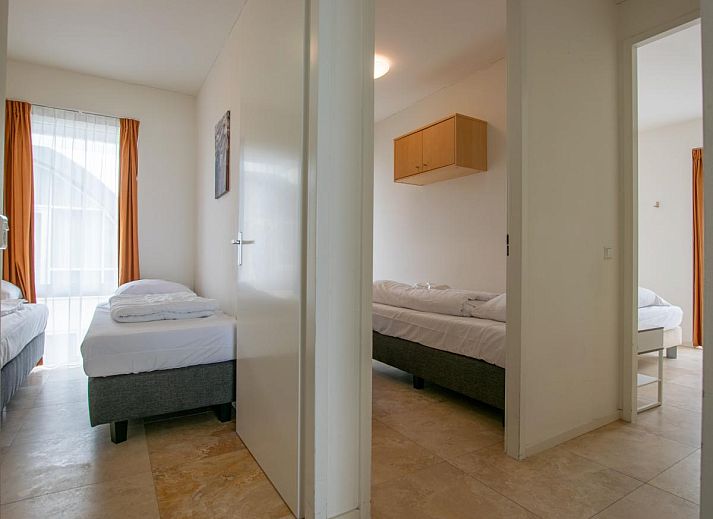 Veranda von Krab aan Zee Ferienhaus mit Blick auf die Nordseekueste in Egmond aan Zee, Nordholland.