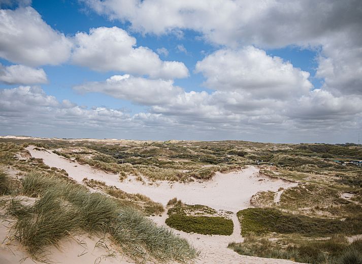 Strandblick vom Apartment De Zeeparel, Egmond aan Zee, Nordseekueste, Nordholland.