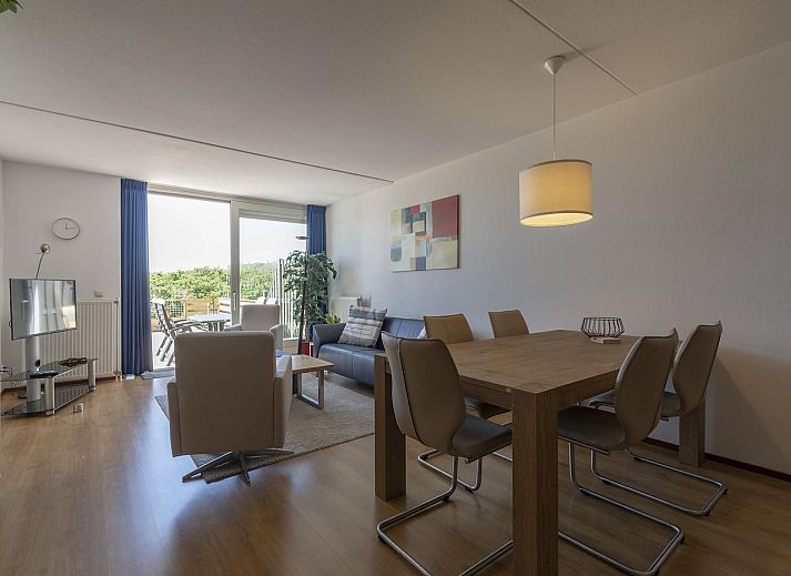 Exterior facade of Duinerei C002 Groote Keeten vacation home in Callantsoog, North Sea coast, North Holland.