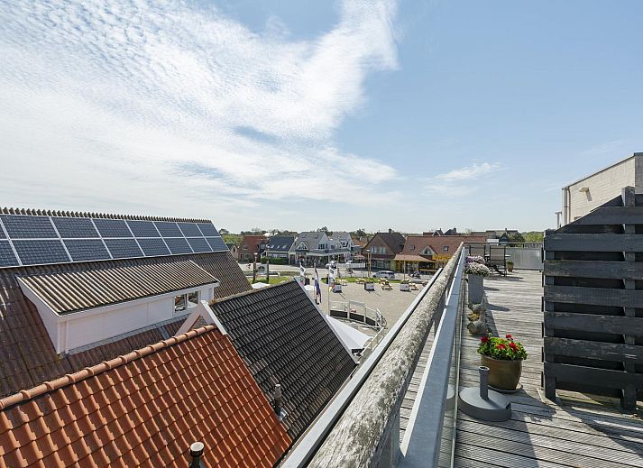 View of the neighborhood from Dorpsplein 23E Callantsoog vacation home, North Sea coast, North Holland.