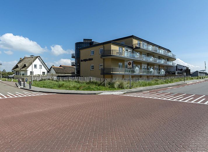 Luftaufnahme von Wijde Blick 208 Callantsoog, Ferienhaus an der Nordseekueste, Nordholland.