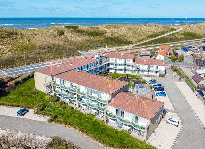 Gemuetliches Wohnzimmer im Beach Apartment 36 Callantsoog an der Nordseekueste, Nordholland.