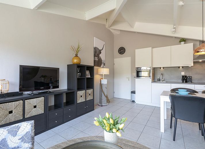 Luftaufnahme von Beach Apartment 36 Callantsoog an der Nordseekueste in Nordholland.