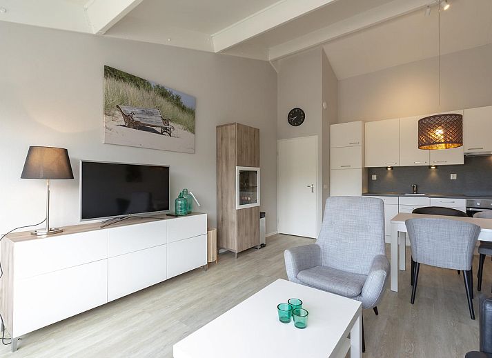 Luftaufnahme von Beach Apartment 35 Callantsoog an der Nordseekueste in Nordholland.