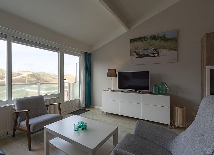 Luftaufnahme von Beach Apartment 35 Callantsoog an der Nordseekueste in Nordholland.