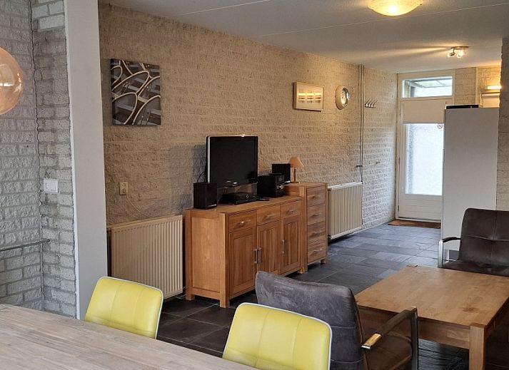 Cozy living room in Abbestederweg 24b, vacation home in Callantsoog, North Sea coast, North Holland.