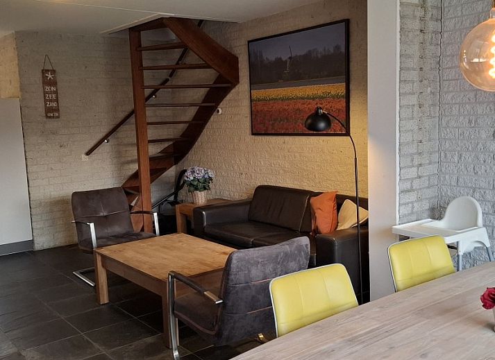 Cozy living room in Abbestederweg 24b, vacation home in Callantsoog, North Sea coast, North Holland.