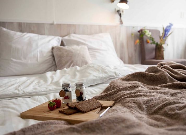 Aussenbereich des Ferienhauses in Callantsoog, Nordseekueste, Nordholland, umgeben von Duenengras.