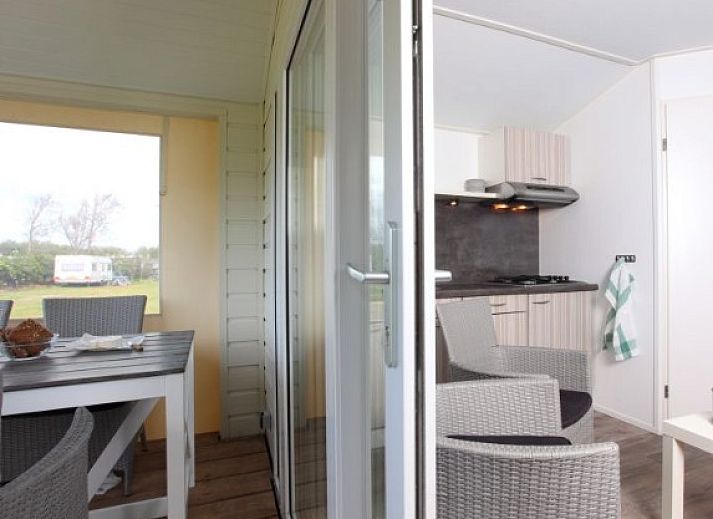 4 persoons chalet in Callantsoog met zonnig terras, Noordzeekust Noord-Holland.