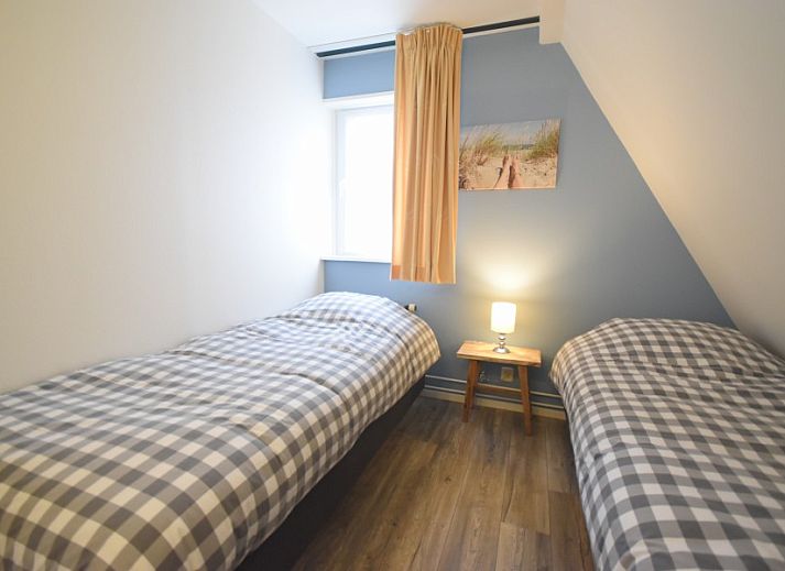 Plattegrond van 4-6 persoons vakantiehuis in Sint Maartenszee, Noordzeekust, met indeling van kamers.